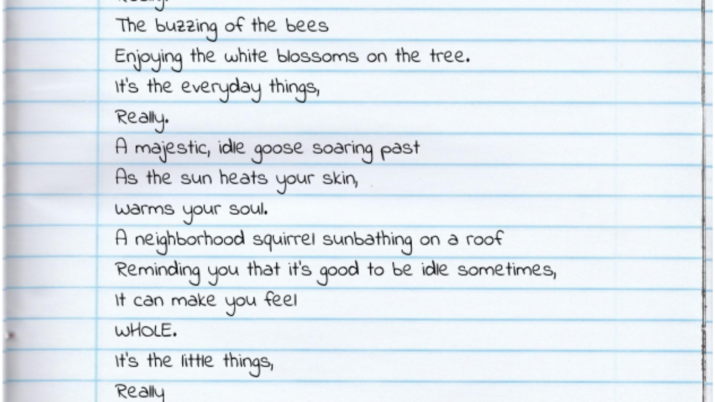 Its the simple things poem- for when you need a reminder that beauty and fulfillment aready exists all around you. You just need to breathe & ground :) If you want more self-help tips and wellness ideas check out www.breatheandground.com