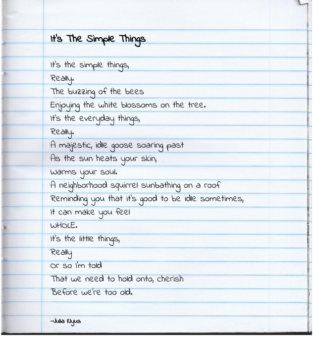 Its the simple things poem- for when you need a reminder that beauty and fulfillment aready exists all around you. You just need to breathe & ground :) If you want more self-help tips and wellness ideas check out www.breatheandground.com