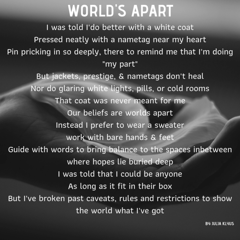 World's Apart Poem