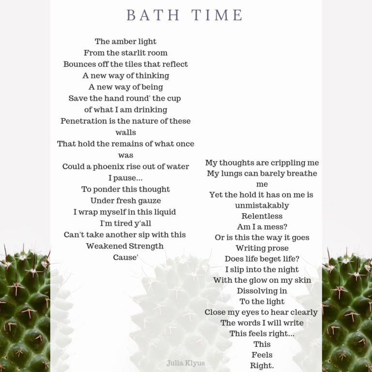 Bath time poem