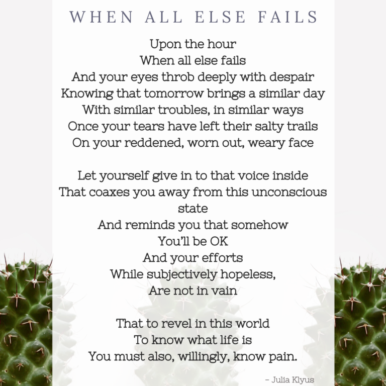 When All Else Fails Poem