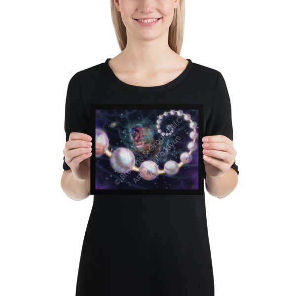 Premium 8 x 10 in. Art Print titled Indra's Pearls Purple by Julia Klyus