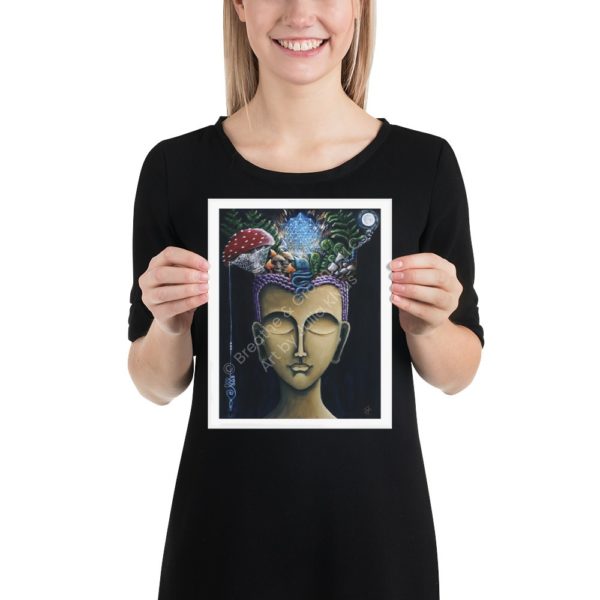 Premium 8 x 10 in. Art Print titled Gold Buddha Head as part of the Buddha's Dream Collection by Julia Klyus