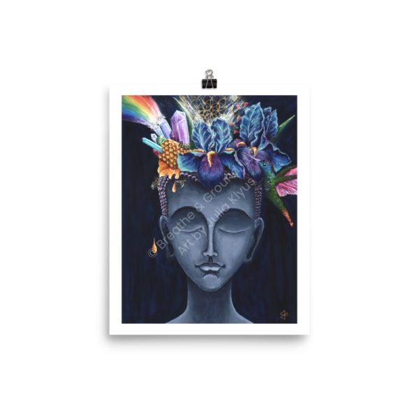 Premium 8 x 10 in. Art Print titled Stone Buddha Head as part of the Buddha's Dream Collection by Julia Klyus