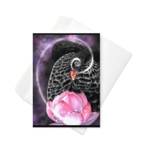Premium 5"x7" greeting card with envelope titled From Darkness I Rise as part of the Golden Spiral Collection