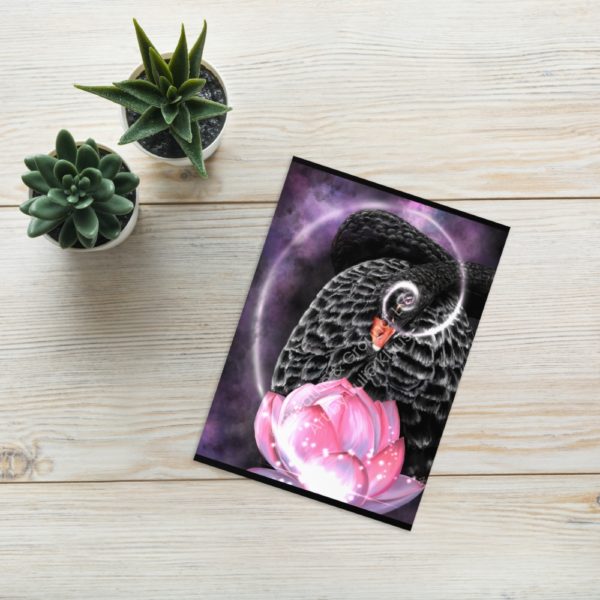 Premium 5"x7" greeting card front titled From Darkness I Rise as part of the Golden Spiral Collection